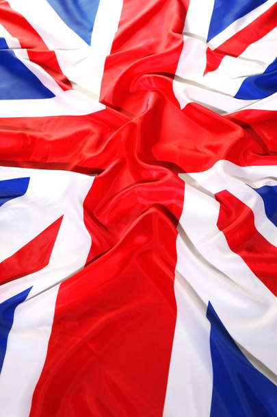 Flapping flag UK with wave - Φωτογραφία, εικόνα