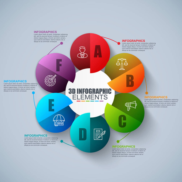 Prezentacja biznes 3d infografiki - Wektor, obraz