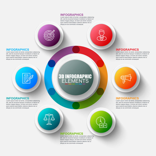 Esittely liiketoiminta 3d infographics
  - Vektori, kuva