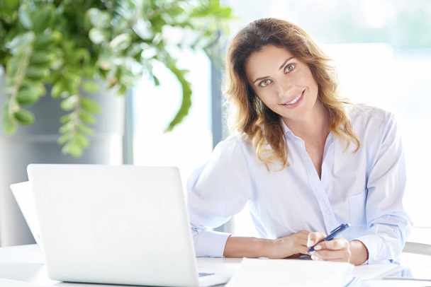 businesswoman working on laptop  - Photo, image
