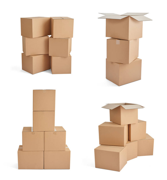 коробка пакет доставки картонний стек
 - Фото, зображення