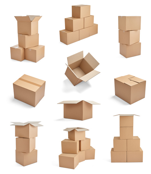 vak pakket levering kartonnen doos stapel - Foto, afbeelding