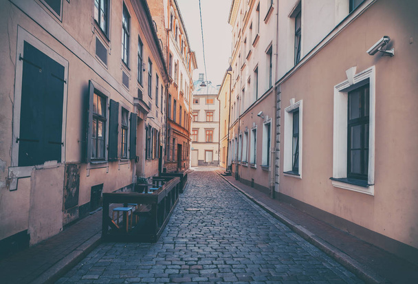 Riga, Latvia, streets in the old town, architecture, travel in t - Photo, Image