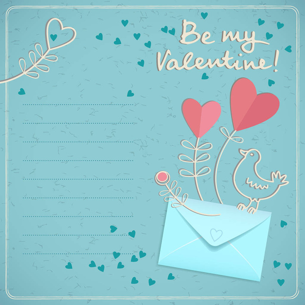 Valentine s Day Card - Vector, Image