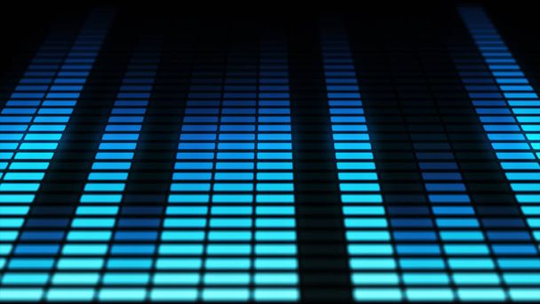 Hareketli Ses Ekolayzır barlar. Müzik denetim düzeyleri. Benim portföy Blue.More renk seçeneği. 3D çizim - Fotoğraf, Görsel