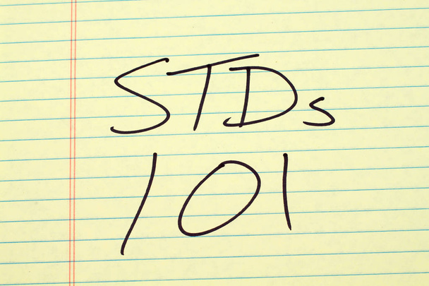 STDs 101 On A Yellow Legal Pad - Photo, Image