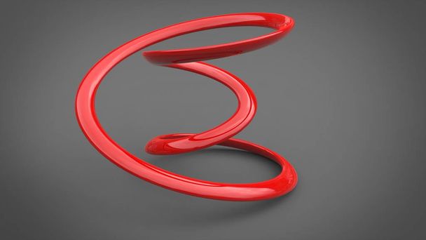 Red abstract minimalist sculpture - Φωτογραφία, εικόνα