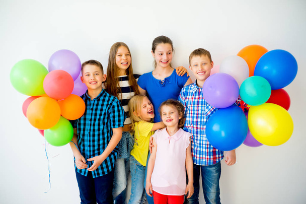Happy children with balloons - Fotografie, Obrázek