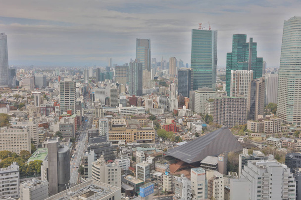 Luchtfoto van de stad van Tokyo Tower - Foto, afbeelding