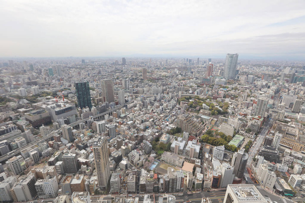 Het platform gebouwen stadsgezicht in Tokyo tower - Foto, afbeelding