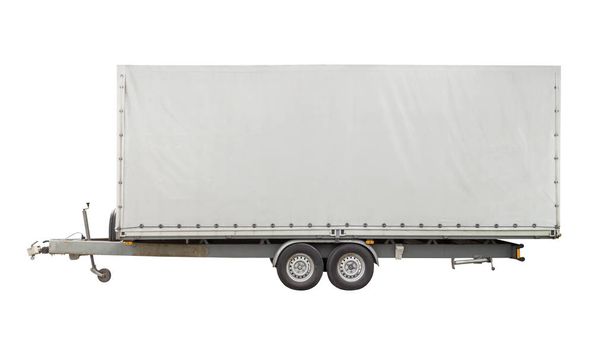 elszigetelt fehér trailer - Fotó, kép