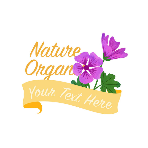 Πολύχρωμο ακουαρέλα υφή διάνυσμα φύση Βοτανικός κήπος λουλουδιών banner πρότυπο - Διάνυσμα, εικόνα