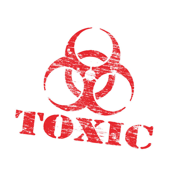 Toxic Biohazard Stamp - Vector, Image