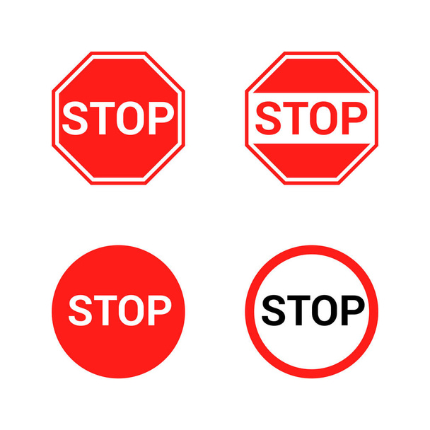 Červený silniční značka stop - Vektor, obrázek