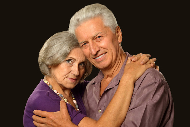 happy senior couple hugging - Foto, Imagem