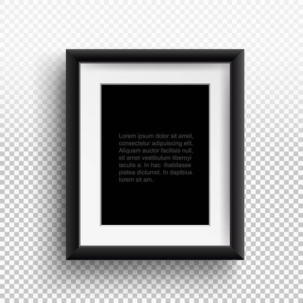 Cadre photo A4, A3. Format papier avec texte, cadre photo et ombre. Vecteur isolé sur fond transparent
 - Vecteur, image