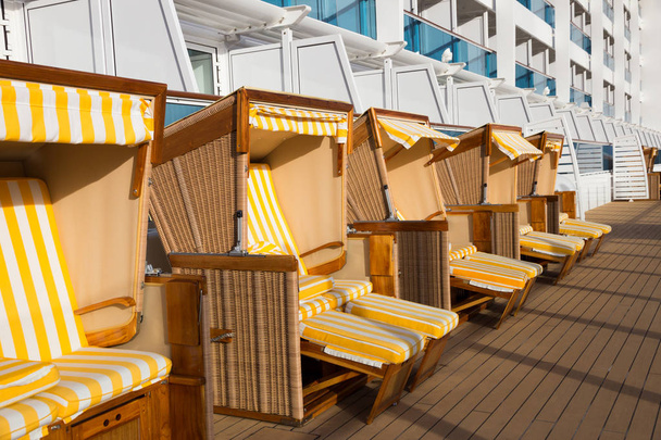 beach chair cruise ship - Foto, Bild