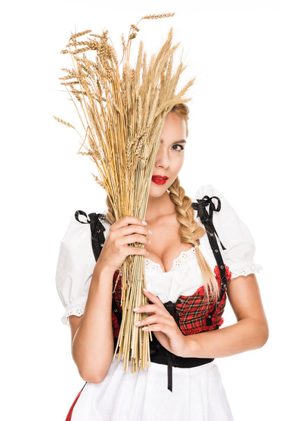 girl with wheat ears  - Foto, Bild