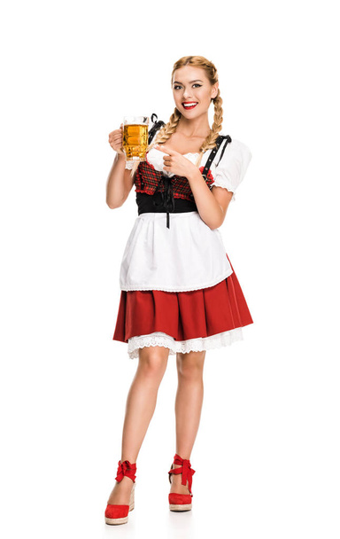 waitress with beer on Oktoberfest  - Foto, afbeelding
