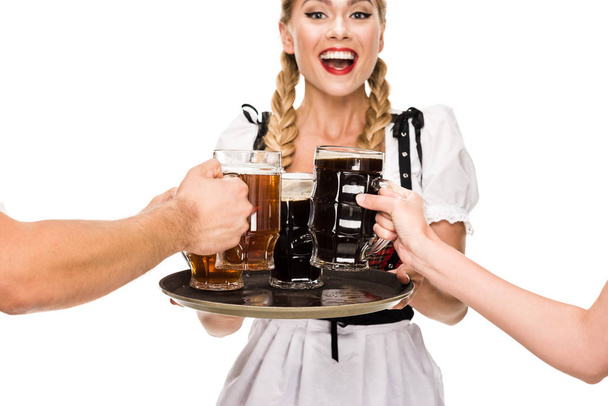waitress with beer on Oktoberfest  - Фото, зображення