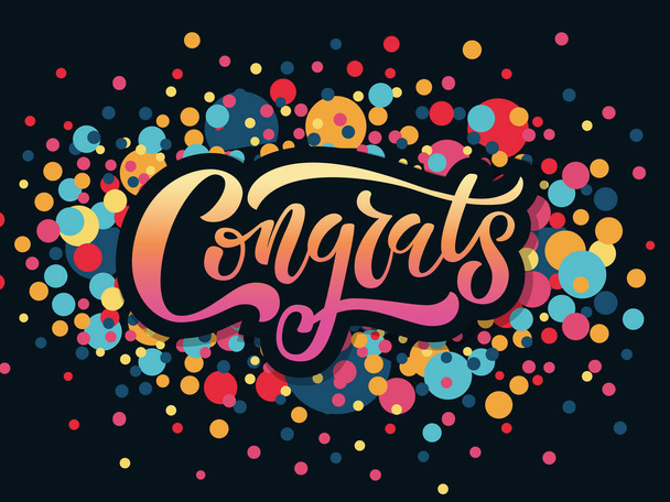 sketched Congrats lettering - Vector, Image