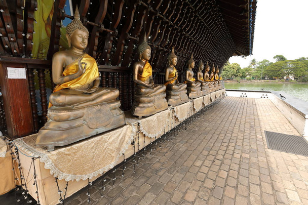 スリランカでコロンボのシーマ マラッカ寺院の仏の数字します。 - 写真・画像