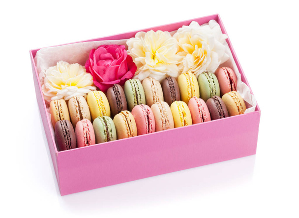 Macarons et fleurs colorés
 - Photo, image