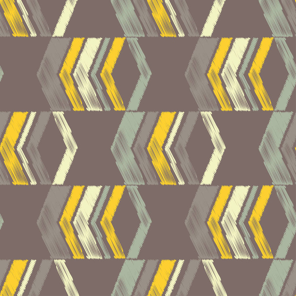 Ethnic boho seamless pattern. Abstract geometric pattern. Retro motif. Textile rapport. - Vector, imagen