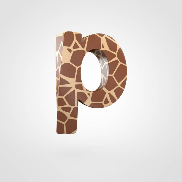P harfi küçük harfe zürafa tasarımı - Fotoğraf, Görsel