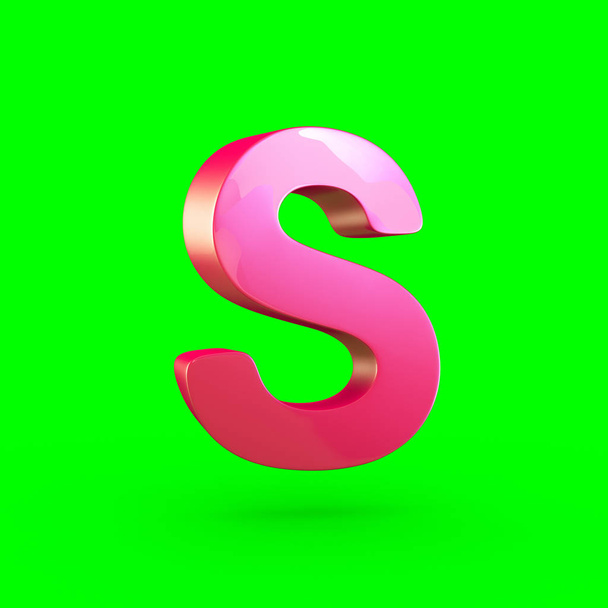uppercase pink letter S - Photo, Image