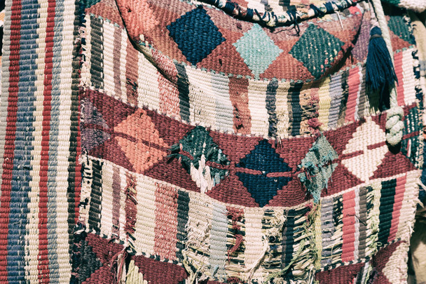 abstrakte Textur einer bunten Decke Patchwork - Foto, Bild