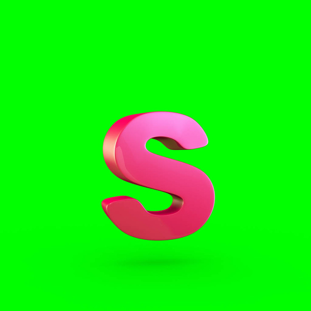 строчная розовая буква S
 - Фото, изображение