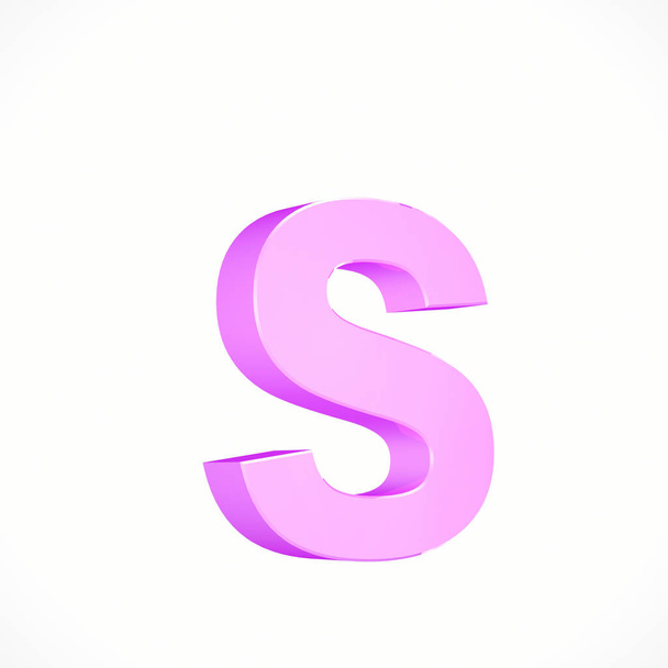 lowercase pink letter S - Photo, Image