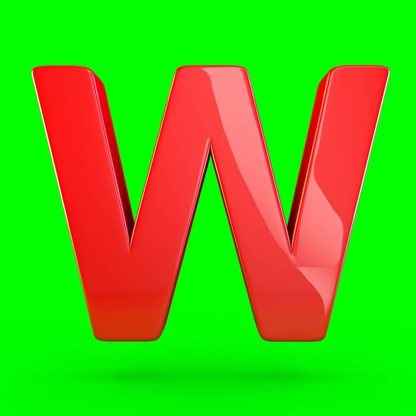 uppercase red letter W - Photo, Image