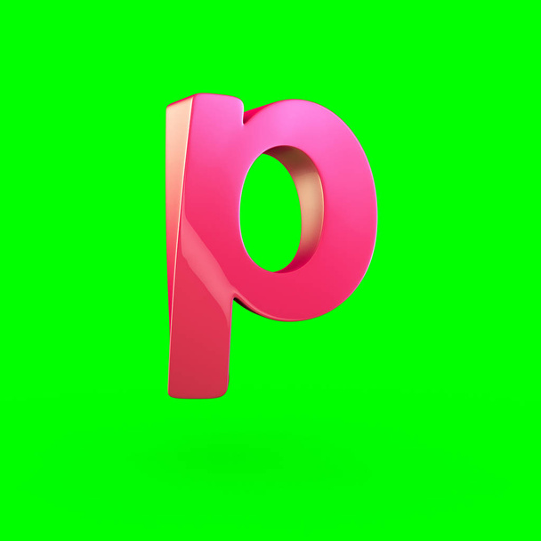 kisbetűs P rózsaszín betű - Fotó, kép
