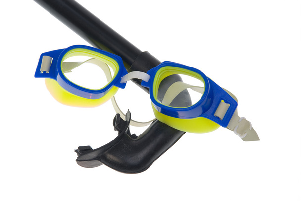 απομονωθεί - κολύμπι γυαλιά, αναπνευστήρας - Φωτογραφία, εικόνα
