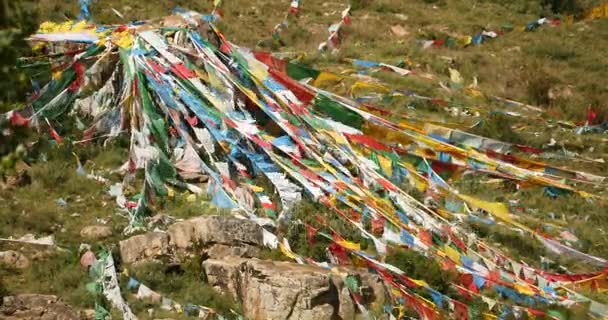 Bandera de oración 4k en lhasa, Tíbet
. - Metraje, vídeo