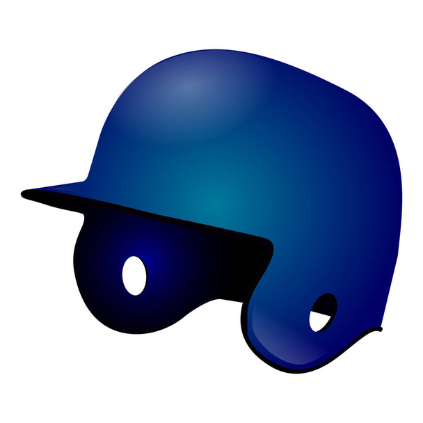 Isolated baseball helmet - Vektör, Görsel