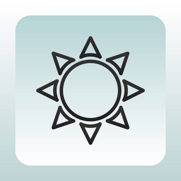 sun web icon - Vektor, Bild