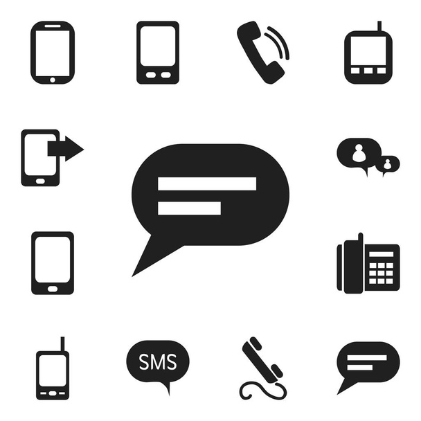 Σετ 12 εικονίδια επεξεργάσιμο τηλεφώνου. Περιλαμβάνει σύμβολα όπως τηλέφωνο, δισκίο, κουβεντιάζοντας και περισσότερο. Μπορεί να χρησιμοποιηθεί για Web, Mobile, Ui και σχεδίασης γραφήματος. - Διάνυσμα, εικόνα