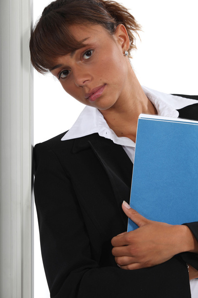 Serious businesswoman with file - Foto, Imagem