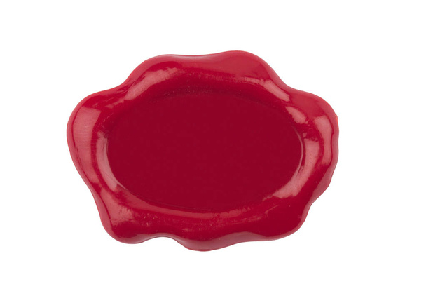red wax blank seal - Photo, Image