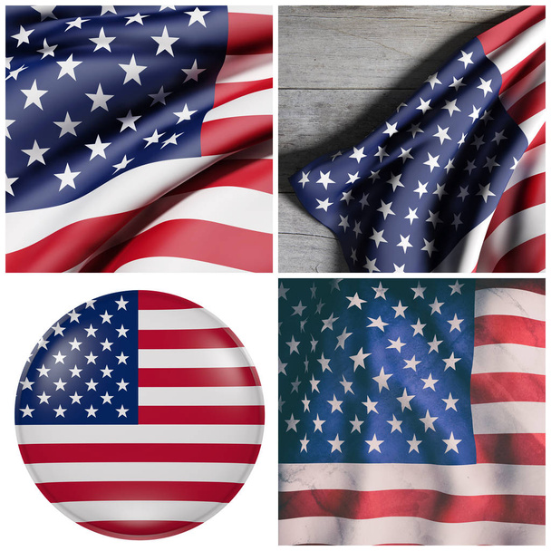 Flagi Stanów Zjednoczonych Ameryki - Zdjęcie, obraz