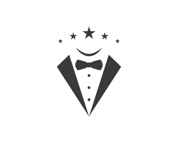 Tuxedo logo szablon wektor ikona ilustracja projekt - Wektor, obraz