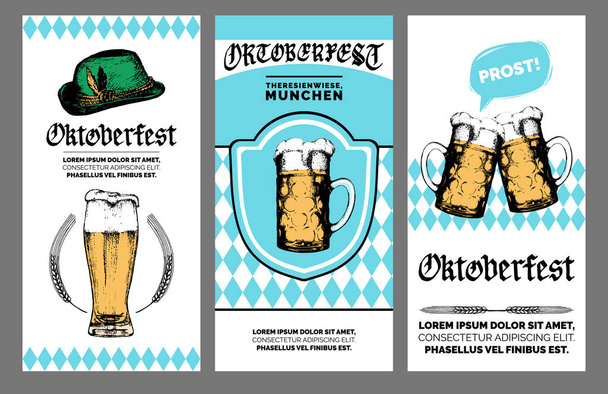cartel del festival de cerveza - Vector, imagen