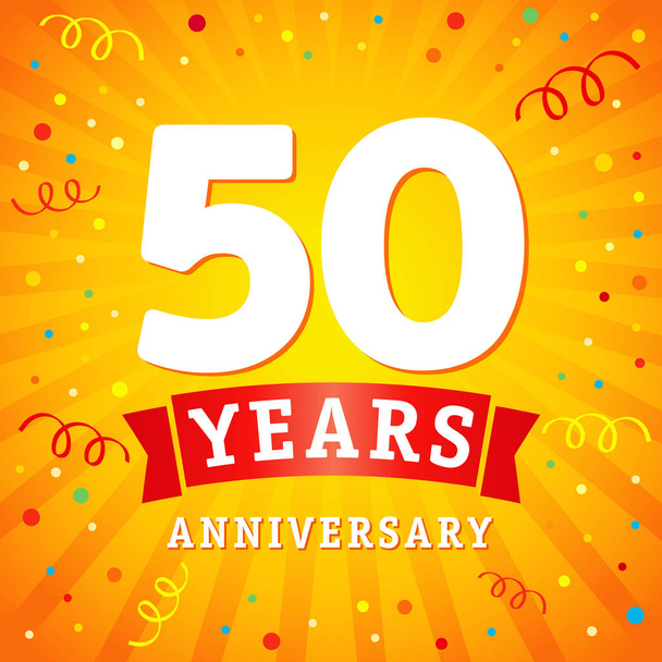 50 años aniversario logo celebración tarjeta
 - Vector, imagen
