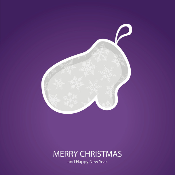 Symbols of Christmas of form mitten - Vector, Image