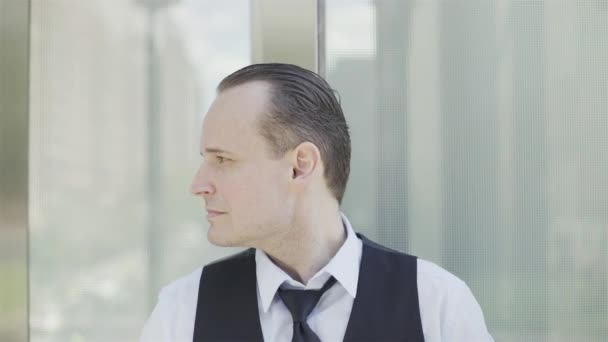 young handsome Businessman - Felvétel, videó