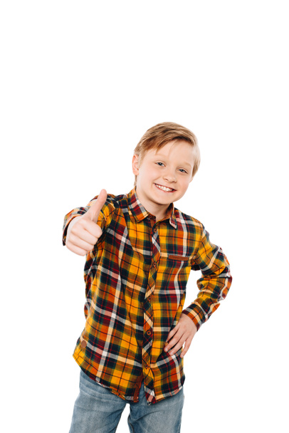 boy showing thumb up - Фото, изображение