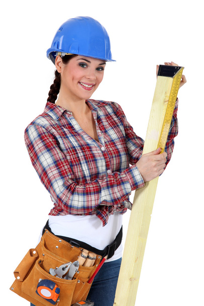Female carpenter - Φωτογραφία, εικόνα